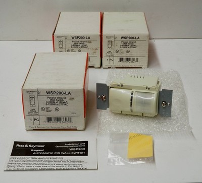 Qty 3 NIB WSP200 Legrand Passive Infrared Wall Switch Light Almond