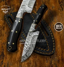 Model # 5981 Custom Bushcraft Damascus Skinning Knife By Impact Cutlery | EDC