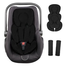 Infant Car Seat Insert Head and Body Support, Reversible Newborn Insert Black