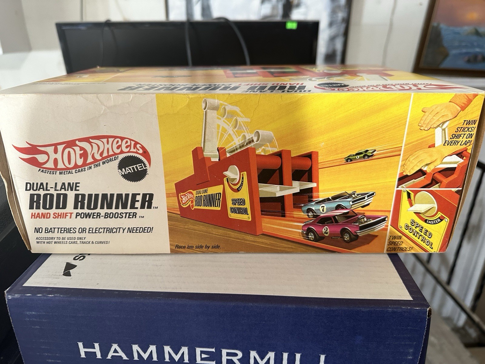 Vintage Hot Wheels Dual-Lane Rod Runner Hand Shift. Sealed Box  From 1969.
