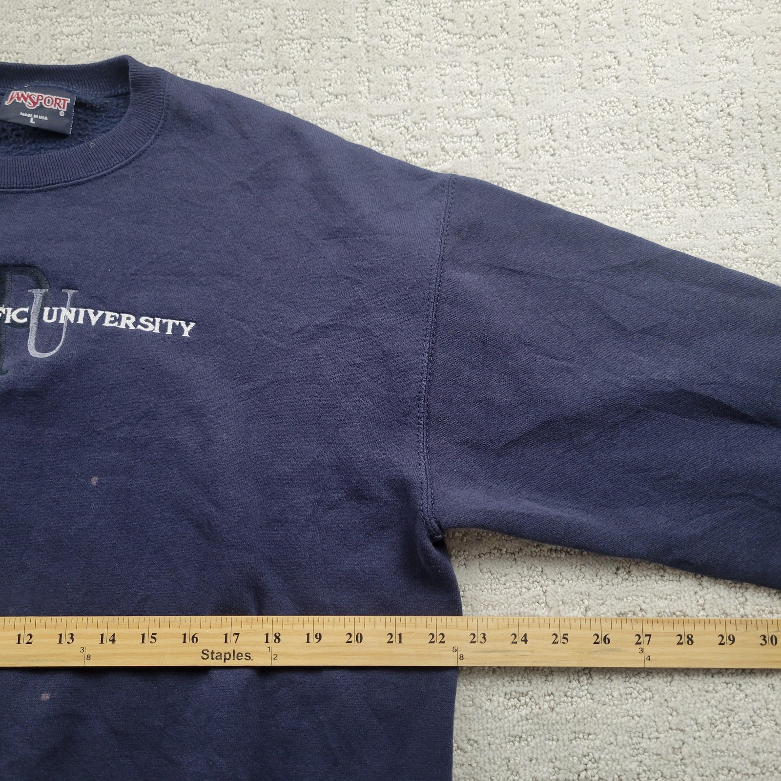 Vintage Jansport Azusa Pacific University Sweatshirt Mens Large Navy USA 90s