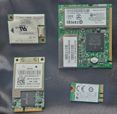 Batch of misc WIFI/Modem Network Cards : Conexant , Qualcomm,Broadcomm