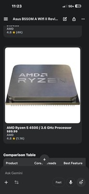 AMD Ryzen 5 5500 6-Core 3.6GHz Socket AM4 65W CPU Desktop Processor with cooler