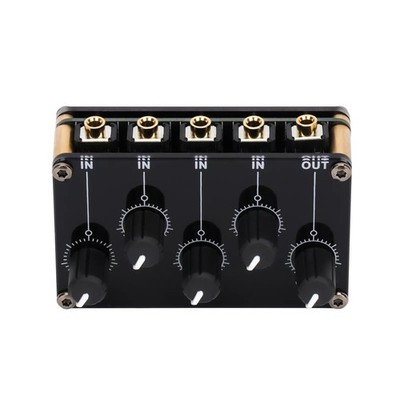 4 Channel 3.5mm Portable Stereo Audio Mixer With Multi-Device Compatibility