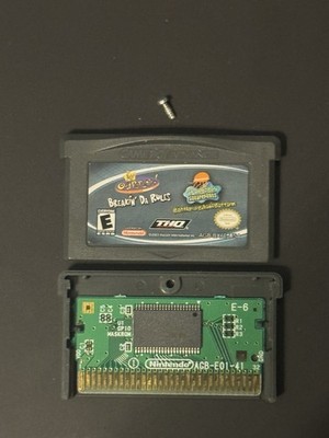 2 Spiele in 1 Spongebob + Fairly Odd Parents GBA Cartridge Only Original Working