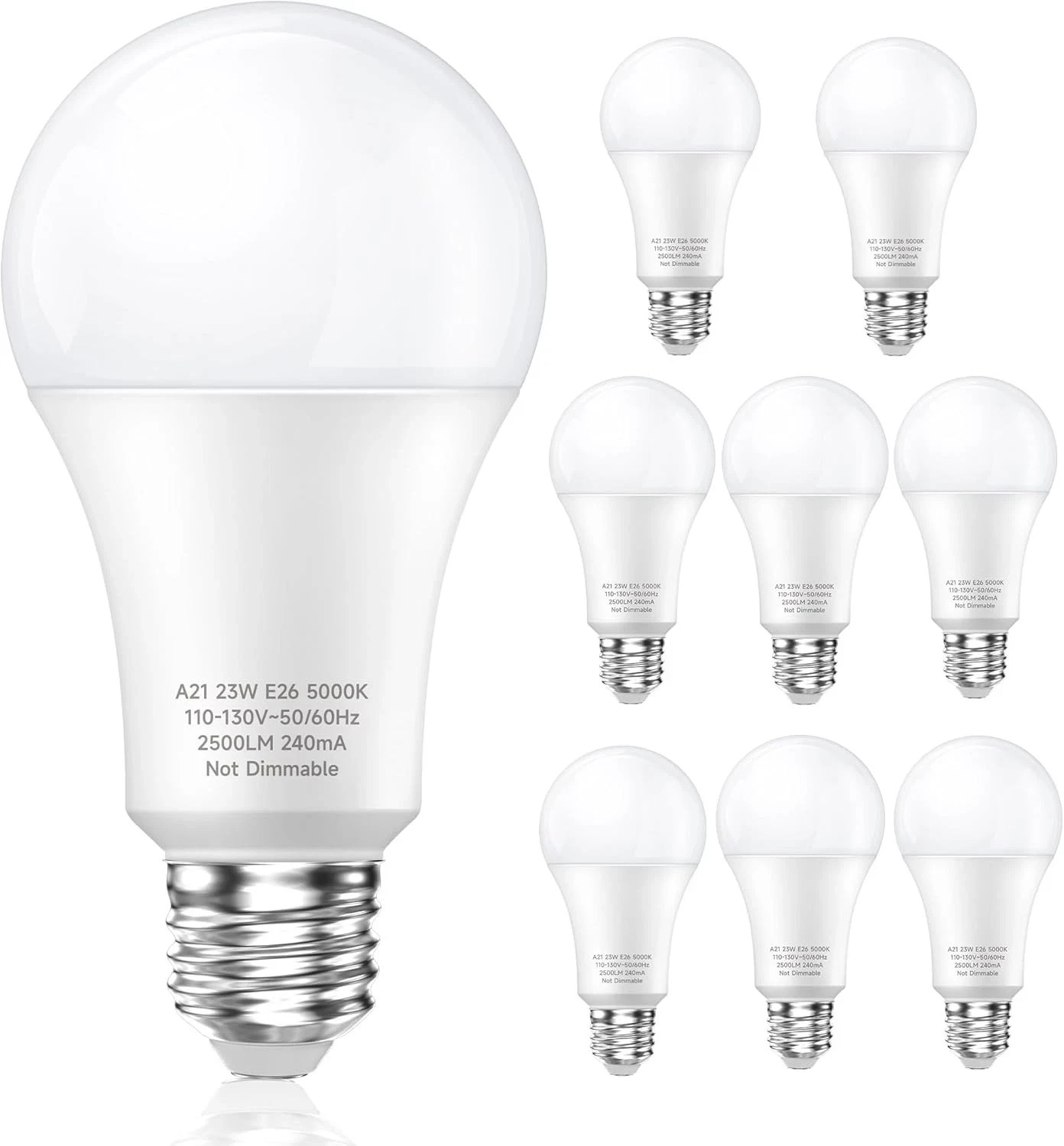 150 Watt Equivalent Led Bulbs Daylight White 5000k 2500 L