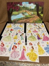 28 Disney Princess Stickers, Assorted Plus Animal, Flower, other Characters.