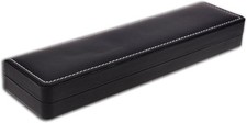 BLUECELL Black PU Leather Rectangle Bracelet Watch Gift Box Case