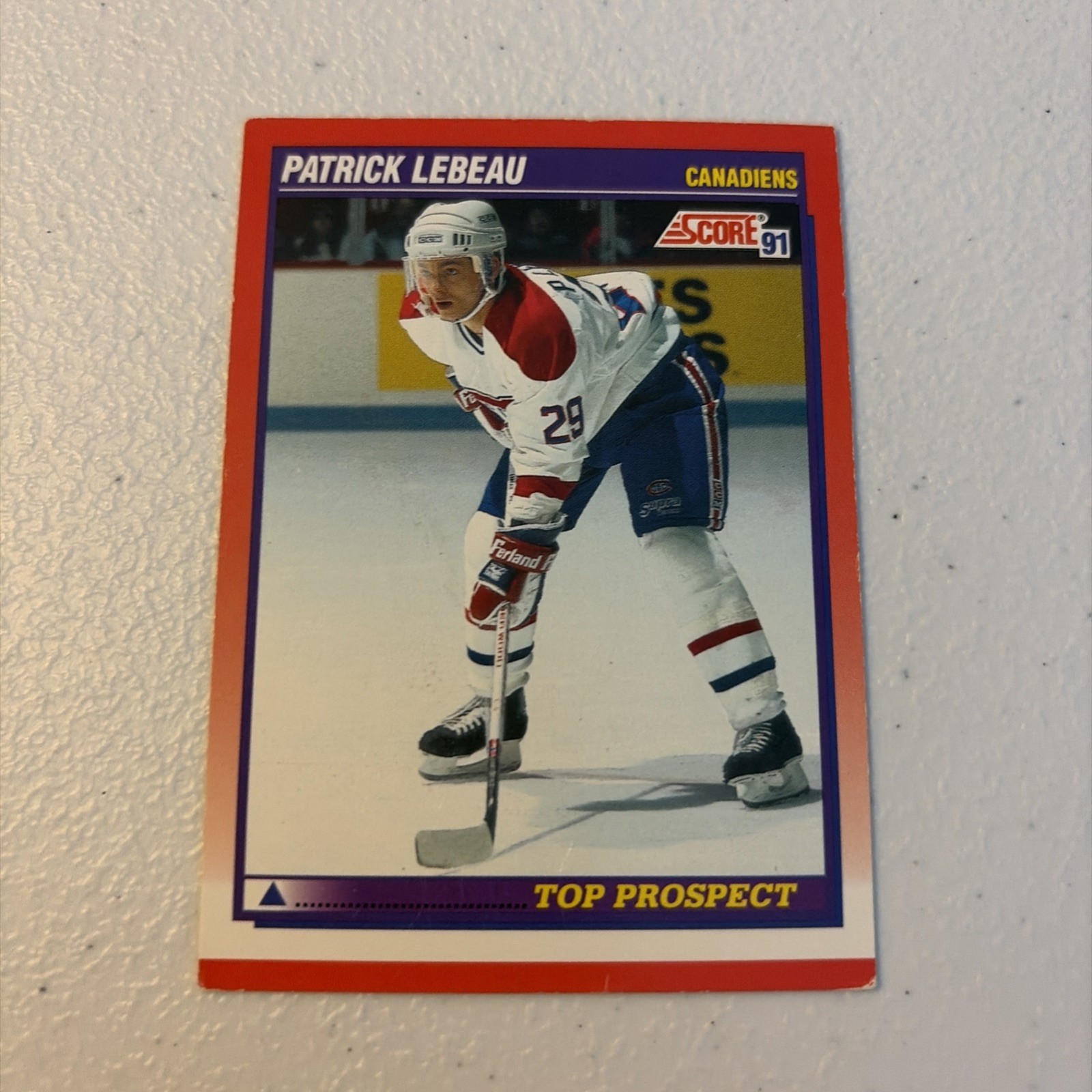 1991-92 Score Canadian Bilingual Patrick Lebeau RC #280