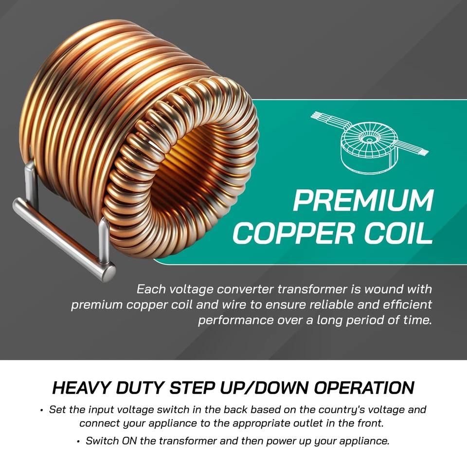 5000 Watt Voltage Transformer Converter with Builtin Regulator - Step Up/Down... - Image 3 of 4