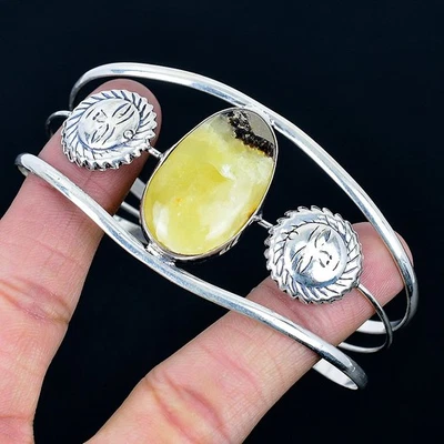Manchette de bijoux en argent sterling 925 fait main pierre précieuse septéri... - Photo 1/4