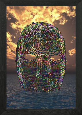 Kristallmaske gerahmt Wandbild Poster Leinwanddruck Bild