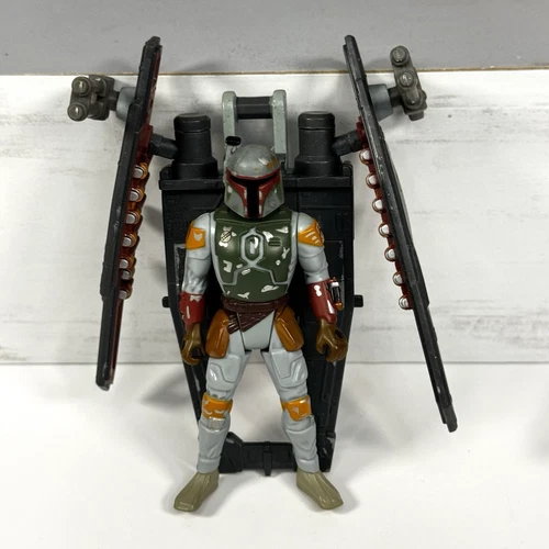 Rare 1996 Kenner Star Wars Deluxe Boba Fett w/ Wing Jet Pack –Power of the Force