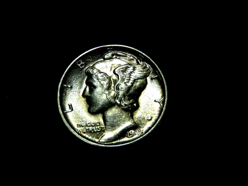 High Grade AU/BU Better Date Problem FREE  1945 MICRO S Mercury Silver Dime DF3