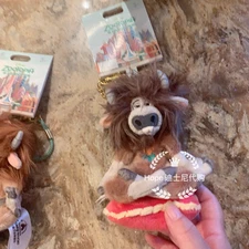 Authentic Shanghai Disney Zootopia Yax The Yak Yoga Mat Plush Keychain New