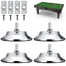 4 PCS Heavy Duty Billiard Table Leg Levelers, Adjustable Height 5 Inch Metal ...