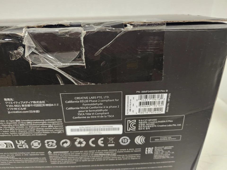 Creative Pebble X Plus USB-C Desktop Speakers, Black *SUBWOOFER DOESN'T WORK* - Image 3 of 4