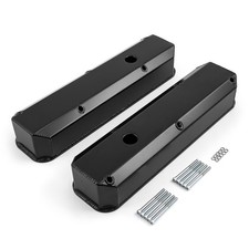 Mopar Chrysler Sb 318 340 360 Fabricated Valve Covers Tall Black W Hole Mopar Chrysler Sb 318 340 360 Fabricated Valve Covers Tall Black W Hole