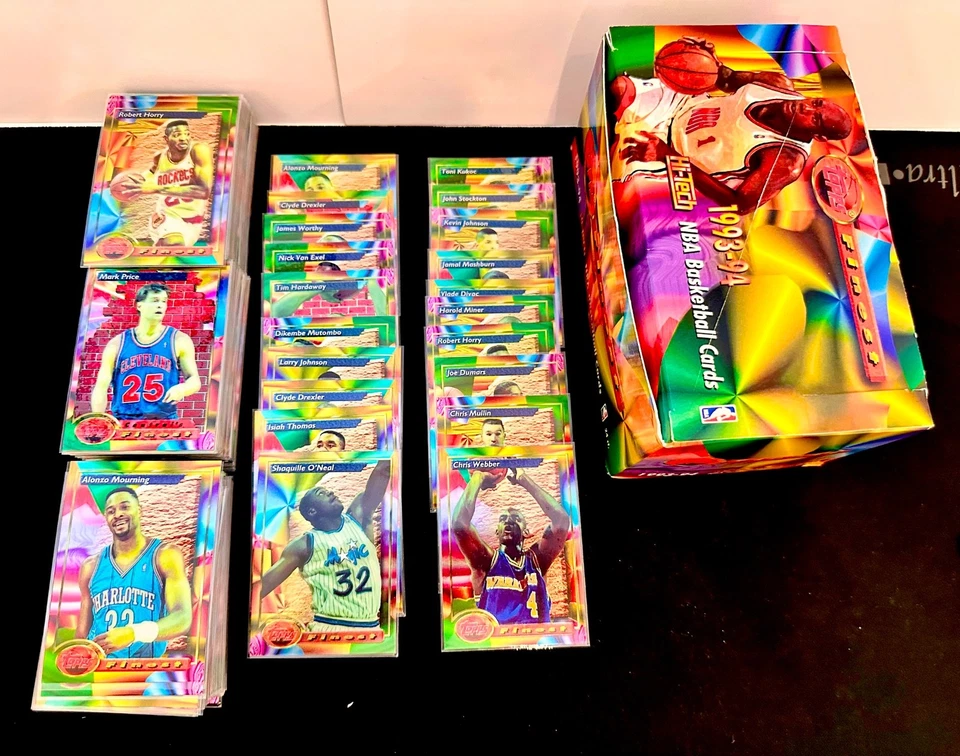 Lote de 219 tarjetas Topps Finest MT 1993 con funda + caja enorme y envoltorios - Shaq/Zo/RCS Foto 4 de 4