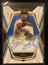 2019 Topps Five Star Autographs Jean Segura #FSA-JE Blue /25 (AU) Phillies Auto