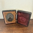 New ListingAntique Ambrotype W/ Gutta Percha Case Civil War Era Soldier Photo Spectacular