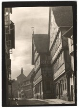 Fotografie W. Apel, Berlin, Ansicht Osterode / Harz, Strassenansicht mit Fachwe 
