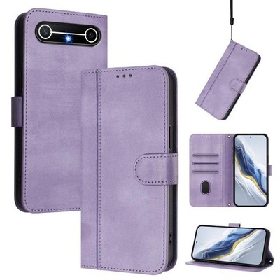 For Tecno Spark Slim 5G Line Splicing Buckle Retro Leather Phone Case cover