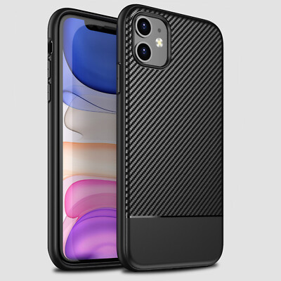 Carbon-Faser-Leder Kohlefaser Optik Handy Schutzhülle für Apple iPhone Serie