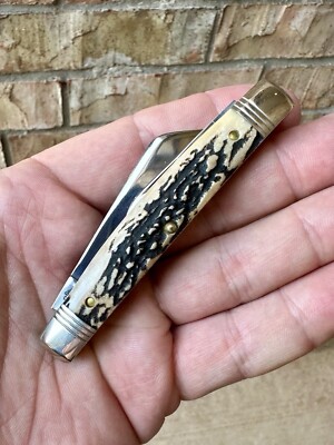 NEW 1 of 49 GEC Great Eastern Cutlery 13 Sambar Stag Splitback Congress Whittler