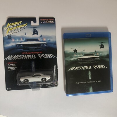 1971 Vanishing Point BluRay & Johnny Lightning 1/64 Car 1970 Dodge Challenger