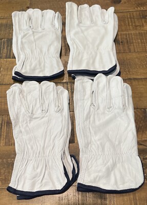 Lot of 4 Pairs Assorted Leather Work Gloves Size XL