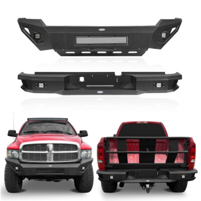 Steel Front Bumper Rear Bumper Replacement for Dodge Ram 2500/3500 2003-2005