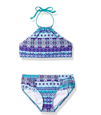 Kanu Surf Girls Mahina Fringe Two Piece Swimsuit Multicolor Size 12 00738
