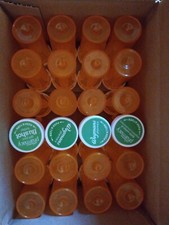 24 Lot Empty Plastic Amber Medicine Rx Prescription Pill Bottles Child Proof Cap
