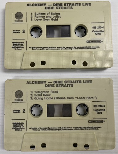 Dire Straits Alchemy Live Music Cassette 2x Tape 818 243-4 Vertigo 1984 Chrome - Picture 18 of 24