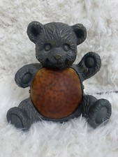 Vintage Teddy Bear Lamp Night Light Amber Belly Cheyenne