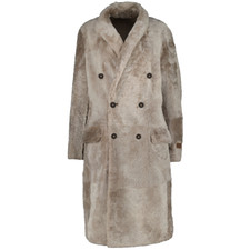 Brunello Cucinelli Shearling Coat Reversible Fur Leather Size 40 - Rp £10878.00
