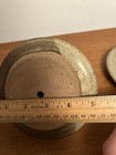 2 Vintage Handmade Studio Pottery Artist Signed Candle Stick Holder w/ Handle — photo 4