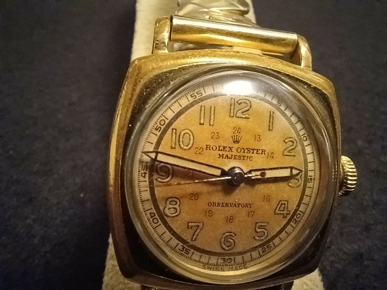 Rolex Oyster Majestic Vintage Watch Observatory Military Mens