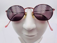 Vintage Vogue VO3241 484 Red Burgundy Metal Oval Sunglasses Italy FRAMES ONLY