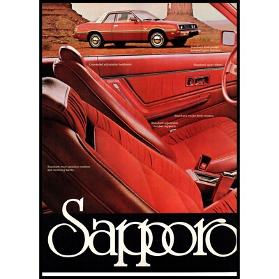 1978 Plymouth Sapporo 2 Door Vintage Print Ad Japanese Compact Car