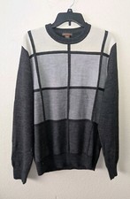 Dockers Sweater Men L Gray Crew Neck Long Sleeve Lightweight Acrylic Pullover