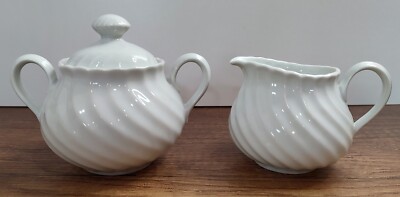 Form Marienbad Ingres Weiss White Swir Cream Lidded Sugar Dish Germany Coffee S5