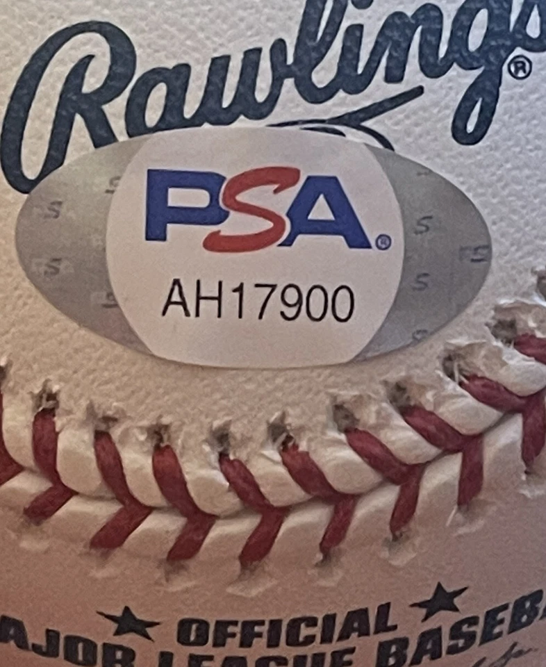 KESTON HIURA AUTOGRAPHED RAWLING OML BASEBALL MILWAUKEE PSA COA signed - Image 2 of 2