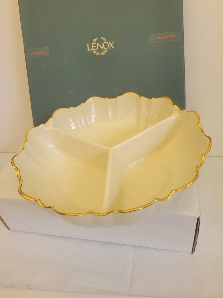 w.pcoco 様 symphony mustard Lenox Ivory Symphony 24K Gold Trim Three Section Divided