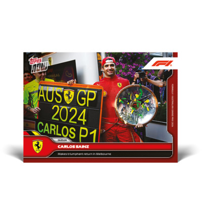 Topps Now Formula 1 2024 - Card 005 - Carlos Sainz - Ferrari