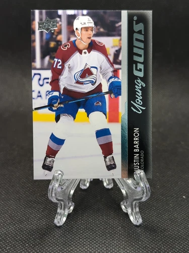 Justin Barron 2021-22 Upper Deck Young Guns #744 RC Rookie Colorado Avalanche