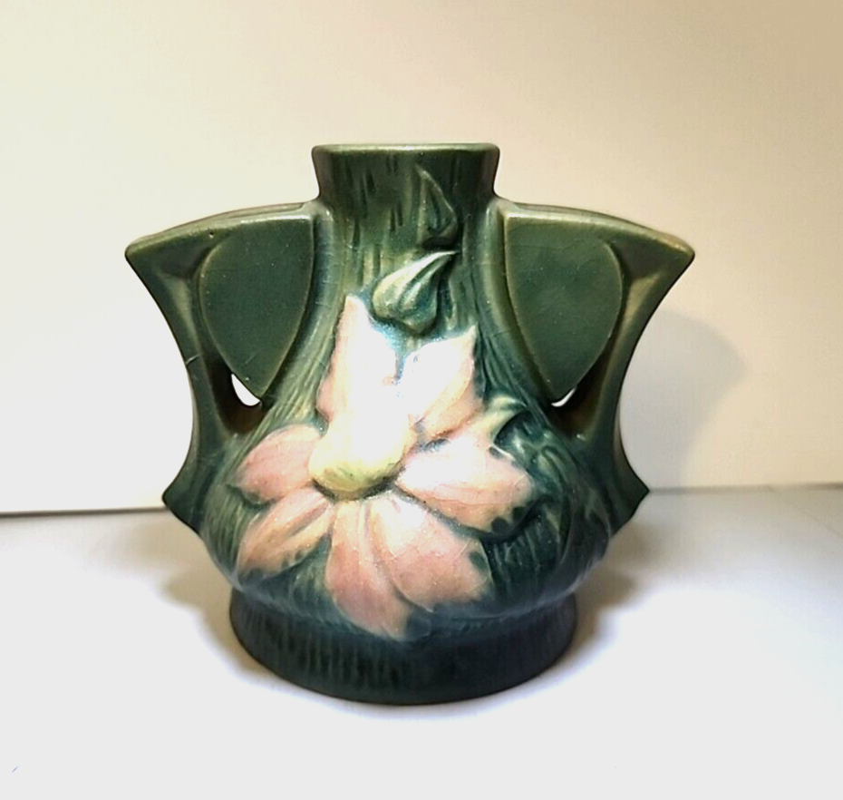 vaseman 花器 Vintage Roseville Pottery #50 Clematis FLOWER FROG Green | eBay