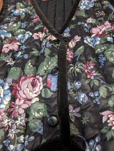 VTG Jessica Gunnies Gunne Sax Floral Prairie Skirt Quilted Vest Set Cottagecore - Picture 3 of 9