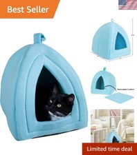 Soft Indoor Cat Tent with Removable Cushion - Perfect for Cats and Small Animals